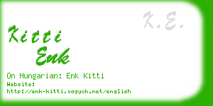 kitti enk business card